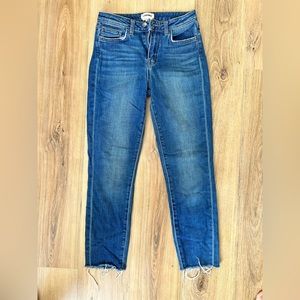 Like new Condition L’Agence Jeans Cropped Distressed Vintage Denim !! #RN126654